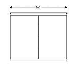 Geberit ONE Spiegelschrank mit ComfortLight, 2 Türen, UP-Montage, Höhe 90cm B 105cm,... GEBERIT-505804001 4025410934994 (Abb. 1)