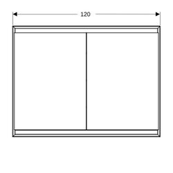 Geberit ONE Spiegelschrank mit ComfortLight, 2 Türen, UP-Montage, Höhe 90cm B 120cm,... GEBERIT-505805001 4025410935038 (Abb. 1)