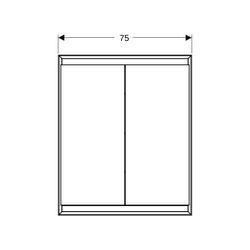 Geberit ONE Spiegelschrank mit ComfortLight, 2 Türen, UP-Montage, Höhe 90cm B 75cm, ... GEBERIT-505802002 4025410934925 (Abb. 1)