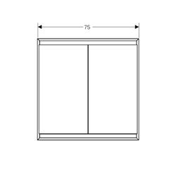Geberit ONE Spiegelschrank mit ComfortLight, 2 Türen, UP-Montage, Höhe 90cm B 75cm, ... GEBERIT-505802007 4025410077271 (Abb. 1)