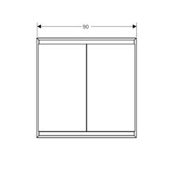 Geberit ONE Spiegelschrank mit ComfortLight, 2 Türen, UP-Montage, Höhe 90cm B 90cm, ... GEBERIT-505803007 4025410077295 (Abb. 1)