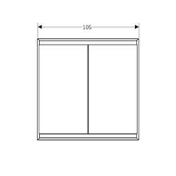 Geberit ONE Spiegelschrank mit ComfortLight, 2 Türen, UP-Montage, Höhe 90cm B 105cm,... GEBERIT-505804007 4025410077318 (Abb. 1)