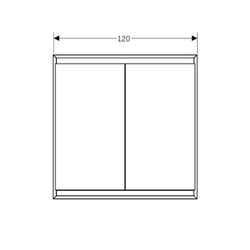 Geberit ONE Spiegelschrank mit ComfortLight, 2 Türen, UP-Montage, Höhe 90cm B 120cm,... GEBERIT-505805007 4025410077332 (Abb. 1)