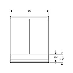 Geberit ONE Spiegelschrank mit Nische und ComfortLight, 2 Türen, UP-Montage, H 90cm ... GEBERIT-505822002 4025410935328 (Abb. 1)