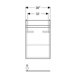 Geberit Renova Plan Unterschrank für Handwaschbecken, 1 Tür, 38,4x60,5x30,8cm, Wasch... GEBERIT-501902JR1 4025410905635 (Abb. 1)