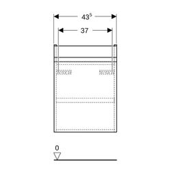 Geberit Renova Plan Unterschrank für Handwaschbecken, 1 Tür, 43,5x60,5x34,5cm, Wasch... GEBERIT-501903JR1 4025410905659 (Abb. 1)