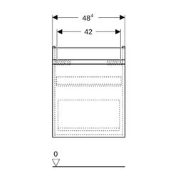 Geberit Renova Plan Unterschrank für Waschtisch 1 Schublade, 1 Innenschublade, 48,4x... GEBERIT-501904001 4025410905147 (Abb. 1)