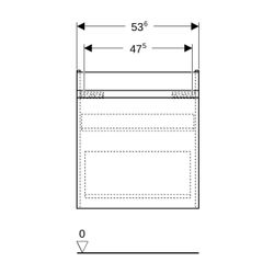 Geberit Renova Plan Unterschrank für Waschtisch, 1 Schublade, 1 Innenschublade, 53,6... GEBERIT-501905011 4025410905178 (Abb. 1)