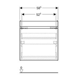 Geberit Renova Plan Unterschrank für Waschtisch, 1 Schublade, 1 Innenschublade, 58,5... GEBERIT-501906011 4025410905192 (Abb. 1)