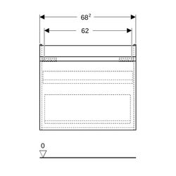 Geberit Renova Plan Unterschrank für Waschtisch, 1 Schublade, 1 Innenschublade, 68,2... GEBERIT-501908011 4025410905239 (Abb. 1)