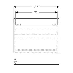 Geberit Renova Plan Unterschrank für Waschtisch 1 Schublade, 1 Innenschublade, 78,2x... GEBERIT-501909001 4025410905246 (Abb. 1)
