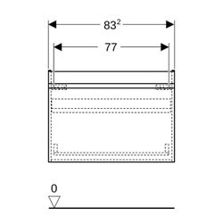Geberit Renova Plan Unterschrank für Waschtisch 1 Schublade, 1 Innenschublade, 83,2x... GEBERIT-501910001 4025410905260 (Abb. 1)