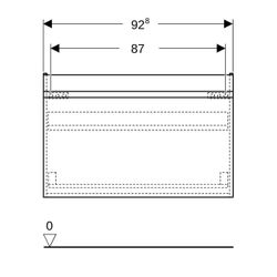 Geberit Renova Plan Unterschrank für Waschtisch, 1 Schublade, 1 Innenschublade, 92,8... GEBERIT-501911JR1 4025410905819 (Abb. 1)