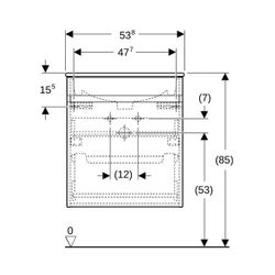 Geberit Renova Plan Set Möbelwaschtisch 55cm, Unterschr., 1 Schubl./1 Innenschubl., ... GEBERIT-501914001 4025410905345 (Abb. 1)