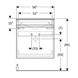 Geberit Renova Plan Set Möbelwaschtisch 60cm, Unterschr., 1 Schubl./1 Innenschubl., ... GEBERIT-501915JK1 4025410905888 (Abb. 1)