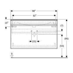 Geberit Renova Plan Set Möbelwaschtisch 100cm, Unterschr., 1 Schubl./1 Innenschubl.,... GEBERIT-501917JR1 4025410905932 (Abb. 1)