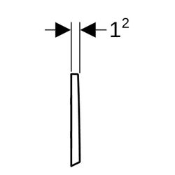 Geberit Bolero Abdeckplatte, Hochglanz verchromt... GEBERIT-241922211 4025416941132 (Abb. 1)