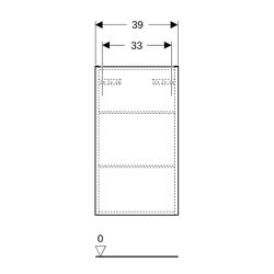 Geberit Renova Plan Hängeschrank mit 1 Tür, 39x70x17,3cm, Weiß lackiert hochglänzend... GEBERIT-501920011 4025410905468 (Abb. 1)