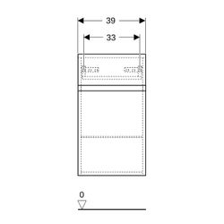 Geberit Renova Plan Seitenschrank mit 1 Tür, 1 Schublade, 39x70x36cm, Nussbaum hicko... GEBERIT-501921001 4025410905475 (Abb. 1)