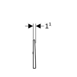 Geberit Mambo Abdeckplatte Urinalsteuerung mit elektronischer Spülauslösung, Netz, g... GEBERIT-116023FW1 4025416940531 (Abb. 1)