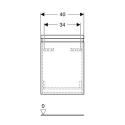 Geberit Renova Plan Seitenschrank 1 Schublade, 40x55x44,5cm, Lava lackiert matt... GEBERIT-501913JK1 4025410905840 (Abb. 1)