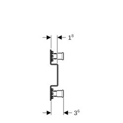 Geberit Mapress Kupfer Anschlusswinkel 90 Grad vormontiert, zweifach, d 15mm, Rp 1/2″, L... GEBERIT-63473 4024723634737 (Abb. 1)