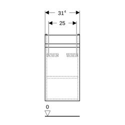 Geberit Renova Plan Unterschrank für Handwaschbecken, 1 Tür verk. Ausladung 31,4x60,... GEBERIT-501901JR1 4025410905611 (Abb. 1)