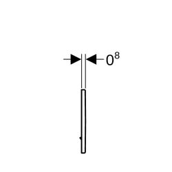Geberit Tango Abdeckplatte, Mattverchromt... GEBERIT-241924461 4025416941170 (Abb. 1)