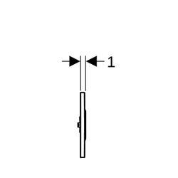 Geberit Typ 10 Abdeckplatte für Urinal-Steuerung IR chrom, Hochglanz verchromt, easy... GEBERIT-241925JQ1 4025410703132 (Abb. 1)