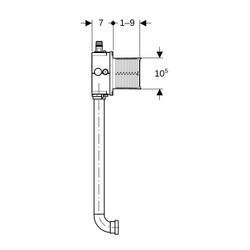 Geberit Rohbauset mit Spülrohr, für Urinalsteuerung universell... GEBERIT-116003001 4025416713999 (Abb. 1)