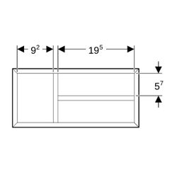 Geberit Schubladeneinsatz T-Unterteilung, für obere Schublade, 32,3x5,9x15cm, Lava/M... GEBERIT-500678001 4025416224921 (Abb. 1)