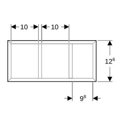 Geberit Schubladeneinsatz H-Unterteilung, für obere Schublade, 32,3x5,9x15cm, Lava/M... GEBERIT-500677001 4025416139430 (Abb. 1)
