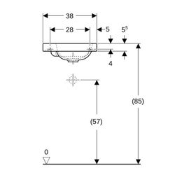 Geberit iCon Light Handwaschbecken 38x13x28cm, Weiß, KeraTect, ohne Hahnloch, ohne Ü... GEBERIT-501831004 4025410894489 (Abb. 1)