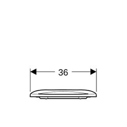 Geberit iCon WC-Sitzring barrierefrei, Befestigung von oben Weiß/Kunststoff... GEBERIT-501875001 4025410923233 (Abb. 1)