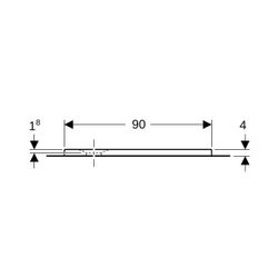 Geberit Olona Rechteckduschwanne mit Dichtvlies 90x75cm, Mattweiß... GEBERIT-550905001 4025410874108 (Abb. 1)