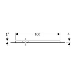 Geberit Olona Rechteckduschwanne mit Dichtvlies 100x80cm, Mattweiß... GEBERIT-550909001 4025410873392 (Abb. 1)