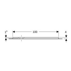 Geberit Olona Rechteckduschwanne mit Dichtvlies 100x90cm, Mattweiß... GEBERIT-550910001 4025410873415 (Abb. 1)