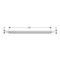 Geberit Olona Rechteckduschwanne mit Dichtvlies 140x80cm, Mattweiß... GEBERIT-550918001 4025410874139 (Abb. 1)