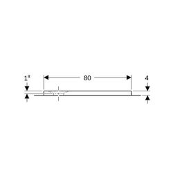 Geberit Olona quadratische Duschwanne mit Dichtvlies 80x80cm, Weiß... GEBERIT-550900001 4025410873378 (Abb. 1)