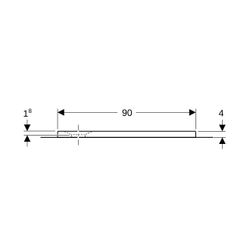Geberit Olona quadratische Duschwanne mit Dichtvlies 90x90cm, Weiß... GEBERIT-550901001 4025410872982 (Abb. 1)