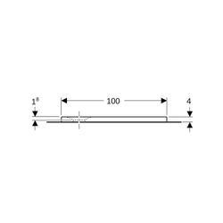 Geberit Olona quadratische Duschwanne mit Dichtvlies 100x100cm, Weiß... GEBERIT-550902001 4025410872999 (Abb. 1)