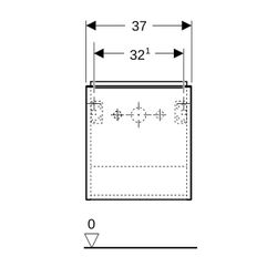Geberit iCon Unterschrank für Handwaschbecken, 1 Tür 38x41,5cm, Tür rechts, Lava lac... GEBERIT-502300JK1 4025410942180 (Abb. 1)