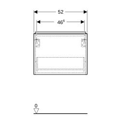 Geberit iCon Unterschrank für Handwaschbecken, 1 Schublade 53x41,5cm, Weiß, lackiert... GEBERIT-502302013 4025410941213 (Abb. 1)
