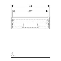 Geberit iCon Unterschrank für Waschtisch, 1 Schublade Waschtisch 75cm, Weiß, lackier... GEBERIT-502311012 4025410941473 (Abb. 1)