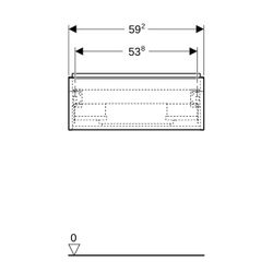 Geberit iCon Unterschrank für Waschtisch 1 Schublade Waschtisch 60cm Sandgrau lackie... GEBERIT-502310JL1 4025410942593 (Abb. 1)