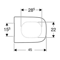 Geberit Renova Plan WC-Sitz, eckiges Design Quick-Release, für WC teilgeschlossene F... GEBERIT-500692011 4025416709718 (Abb. 1)