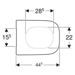 Geberit Renova Plan WC-Sitz eckiges Design Quick-Release, für WC teilgeschlossene Fo... GEBERIT-500692011 4025416709718 (Abb. 1)