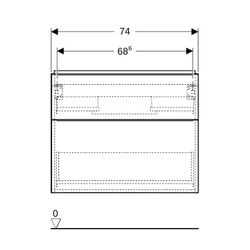 Geberit iCon Unterschrank für Waschtisch, 2 Schubladen Waschtisch 75cm, Weiß lackier... GEBERIT-502304011 4025410941251 (Abb. 1)