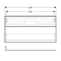 Geberit iCon Unterschrank für Waschtisch, 2 Schubladen Waschtisch 120cm, Eiche Melam... GEBERIT-502306JH1 4025410942418 (Abb. 1)