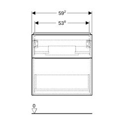 Geberit iCon Unterschrank für Waschtisch 2 Schubladen verkürzte Ausladung WT 60cm La... GEBERIT-502307JK1 4025410942463 (Abb. 1)
